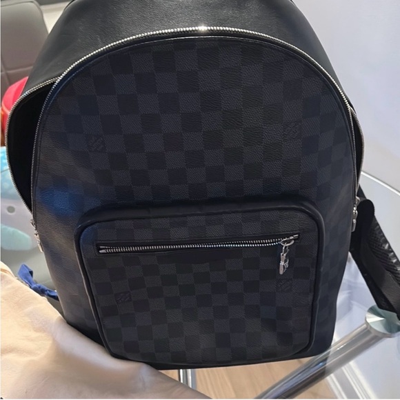 Louis Vuitton Black Checkered Backpack - Picture 7 of 8